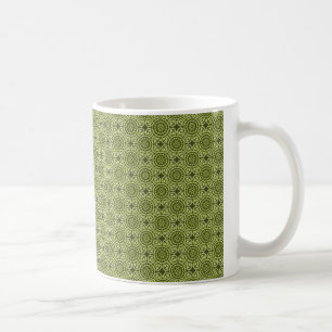 Mug Cercles Élégants Mug, Vert olive