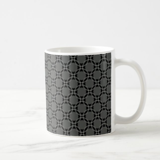 Mug Cercles funky Mug, gris foncé (Droite)