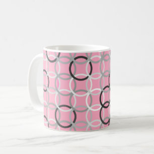 Mug Cercles Modernes du milieu du XXe siècle, rose cor