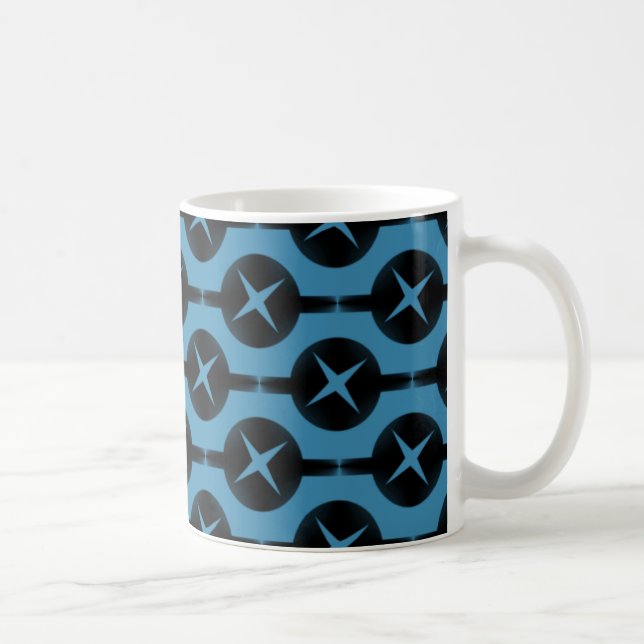 Mug Cercles rares Mug, Bleu Profond (Droite)