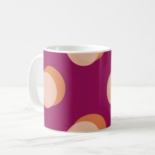 Mug Cercles Rétro et Motif Gras Ombres Violet