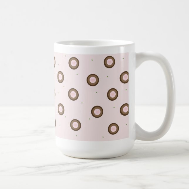Mug Cercles roses et Brown modernes (Droite)