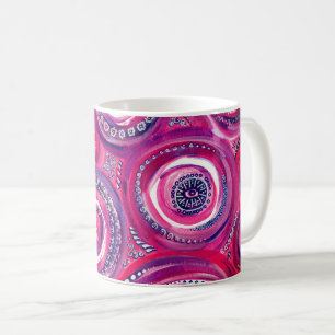 Mug Cercles roses et violets et tourbillons Art origin