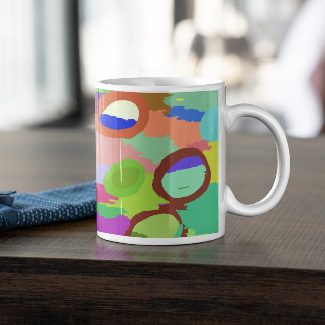 Mug Cercles super couleur 1 (Créateur téléchargé)