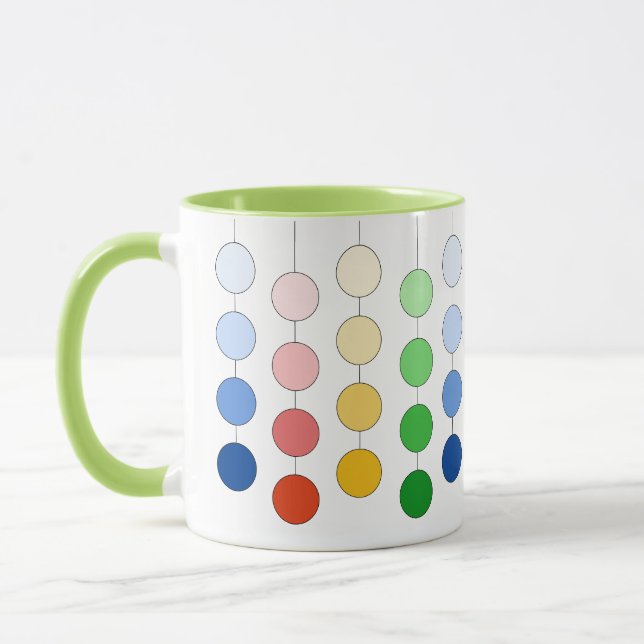 Mug Cercles Suspendus Modernes Multicolores (Gauche)