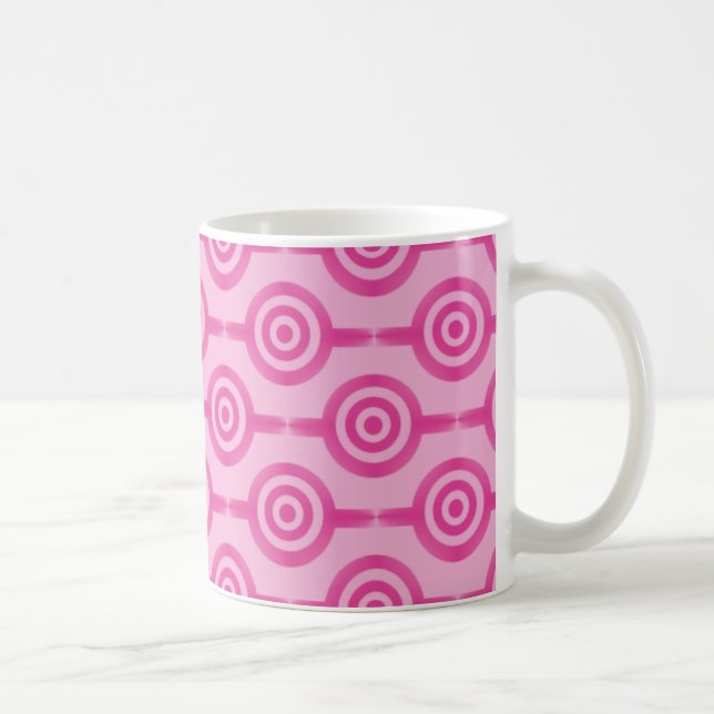 Mug Cercles tendance Mug, Rose Chaud (Droite)