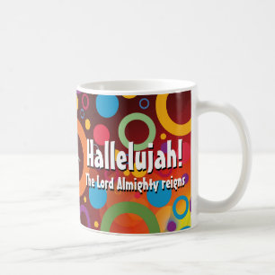 Mug Cercles vibrants Anneaux Retro HALLELUJAH! chrétie