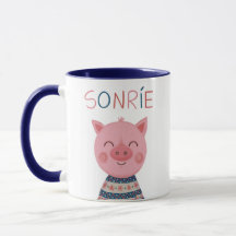 Cerdito feliz sonríe