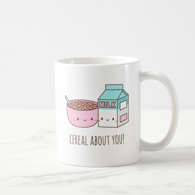 Mug Céréal et Lait Mignons Sérieux à Propos de Vous Je (Droite)
