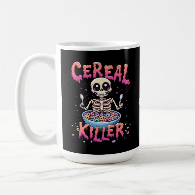 Mug Cereal Killer Breakfast Funky Cereal Bowl Skeleton (Gauche)