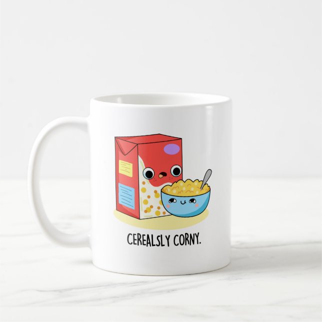 Mug Céréales Corny Funny Lait Céréal Pun (Gauche)