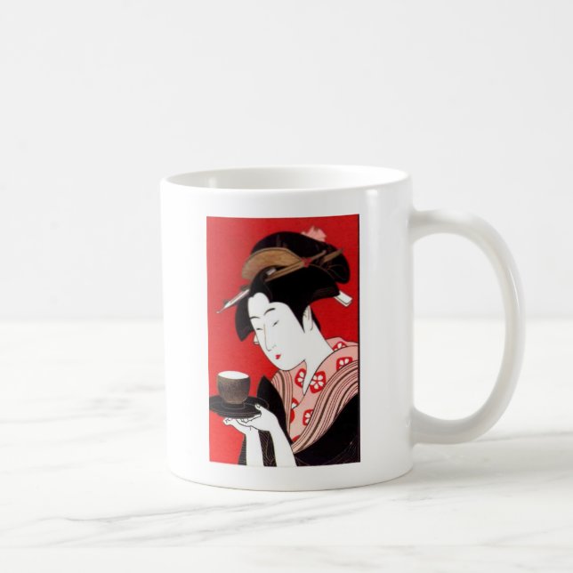 Mug Cérémonie japonaise du thé de dame Art Imprimer (Droite)