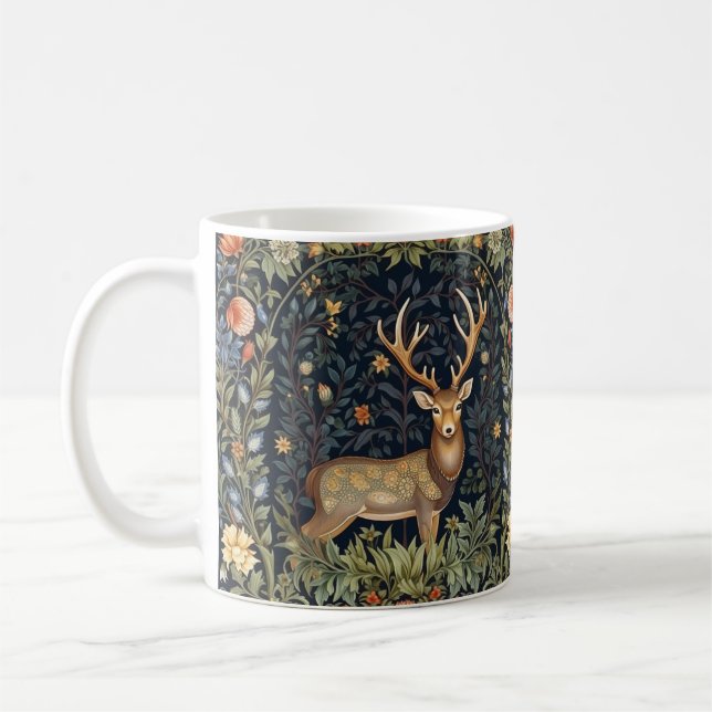 Mug Cerf Art nouveau dans le jardin (Gauche)