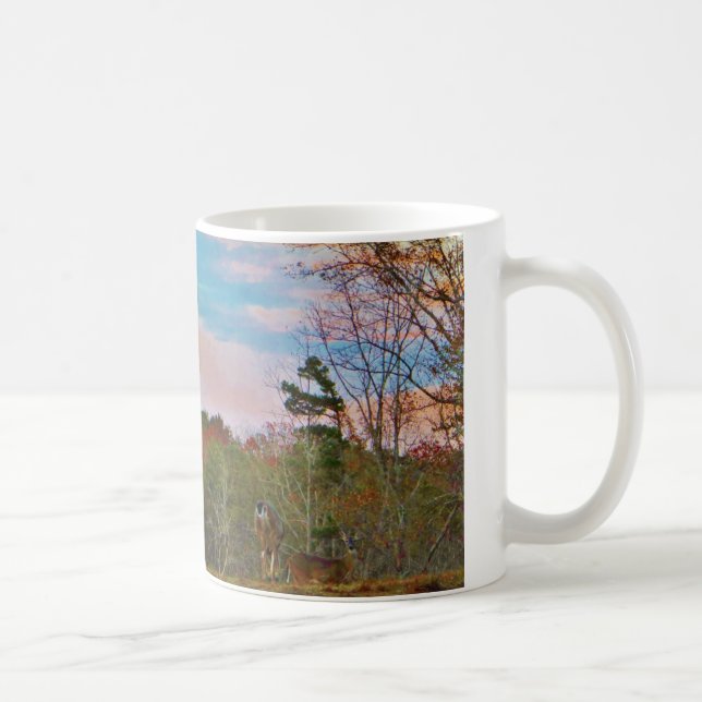 Mug Cerf avec ciel bleu rose (Droite)
