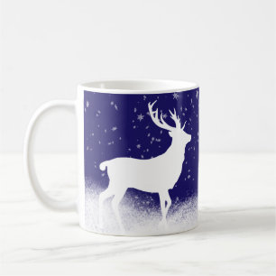 Mug Cerf blanc dans la neige
