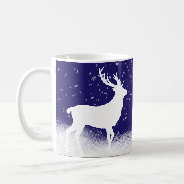 Mug Cerf blanc dans la neige (Gauche)