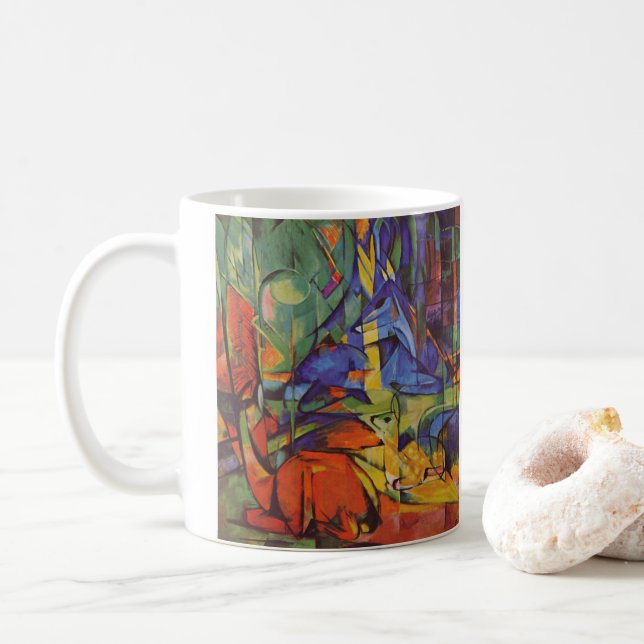 Mug Cerf dans la forêt II par Franz Marc, Art Vintage (Avec donut)