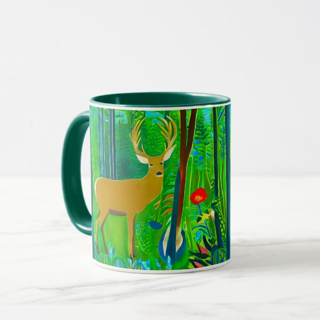 Mug Cerf dans un cadre forestier d'Imaginaire (Devant gauche)