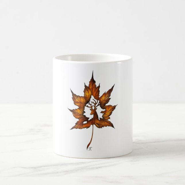 Mug Cerf dans une feuille (Centre)