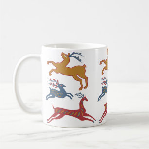 Mug Cerf d'art populaire américain vintage couleur per