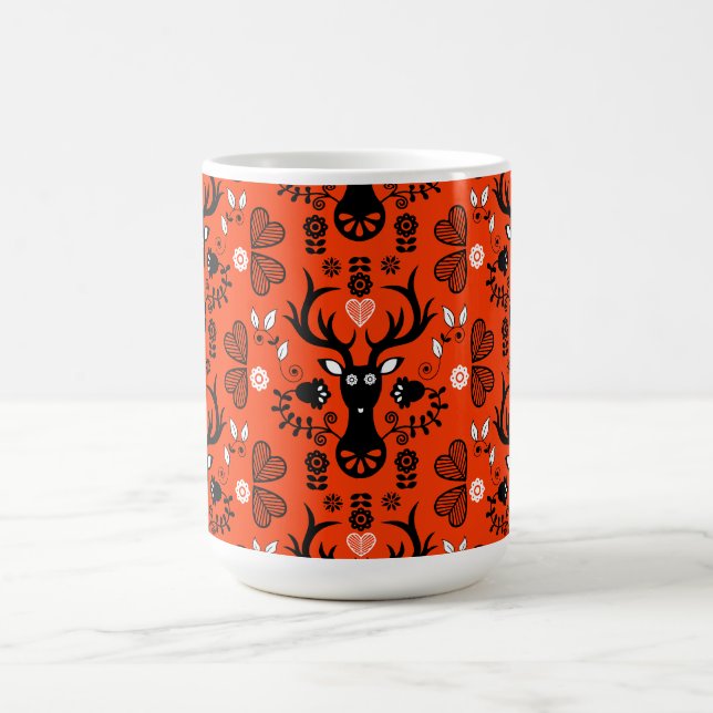 Mug Cerf d'art populaire scandinave (Centre)