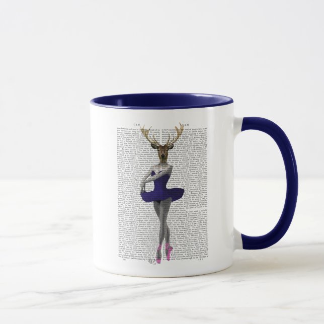 Mug Cerf de Ballerina en bleu (Droite)