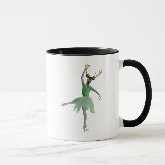 Mug Cerf de ballet en vert (Droite)