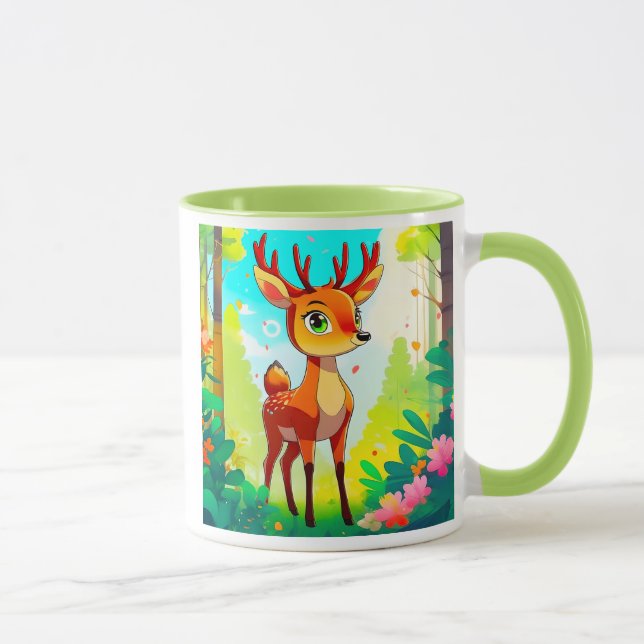 Mug Cerf enchanté dans une forêt magique. (Droite)