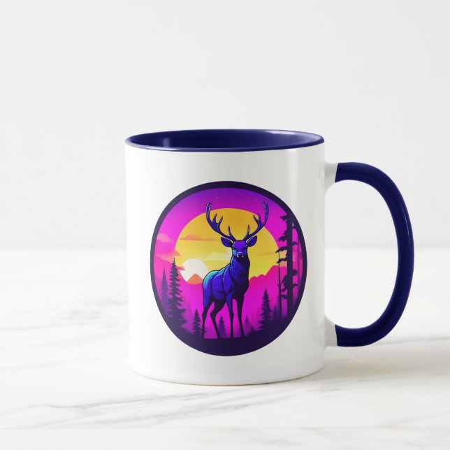 Mug Cerf majestueux au crépuscule. (Droite)