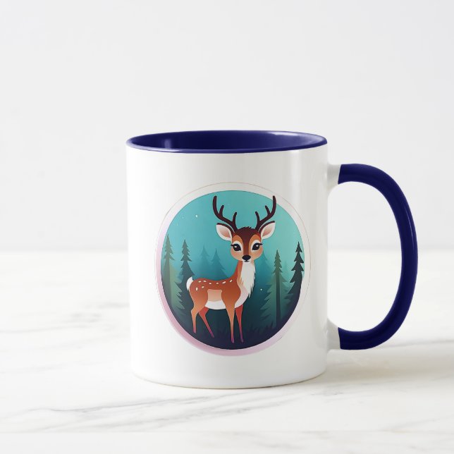 Mug Cerf majestueux dans une forêt enchantée. (Droite)