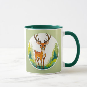 Mug Cerf majestueux en pleine nature.