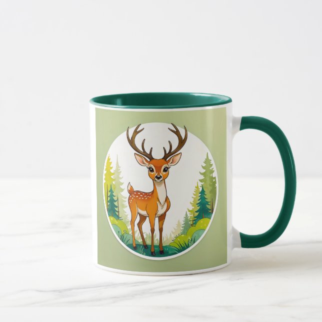Mug Cerf majestueux en pleine nature. (Droite)