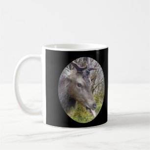 Mug Cerf malicieux sortant la langue drôle faune et fl