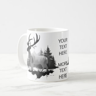 Mug Cerf sauvage debout dans la forêt