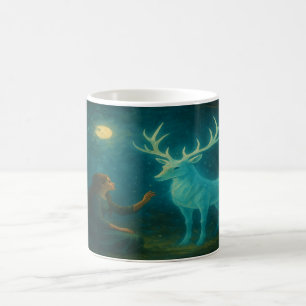 Mug Cerf Spirituel sous la Lune – Nuit de la Forêt Enc