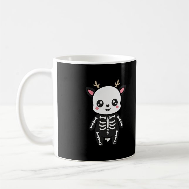 Mug Cerf squelette mignon Halloween (Gauche)