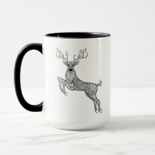 Mug Cerfs communs à cornes magiques avec le