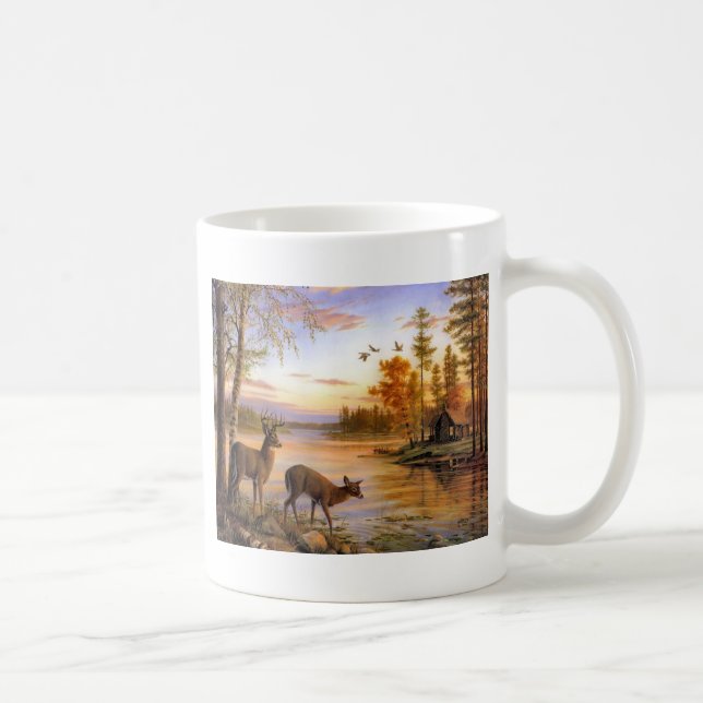 Mug Cerfs communs au lac (Droite)