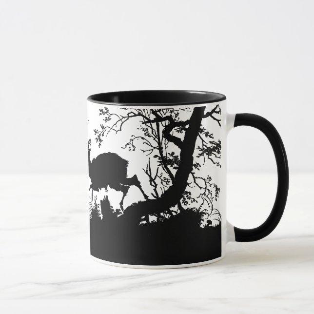 Mug Cerfs communs de scène d'automne sur Hillside en (Droite)