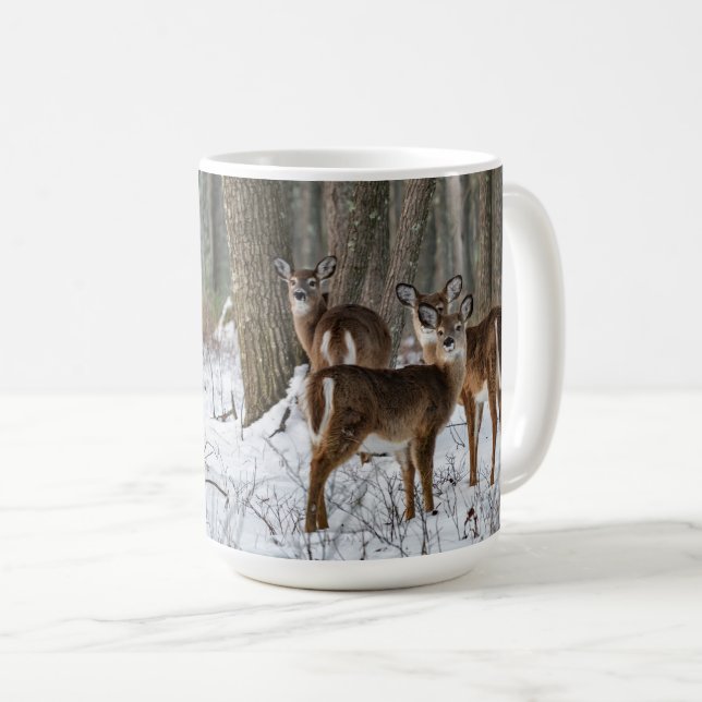 Mug Cerfs communs d'hiver (Devant droit)