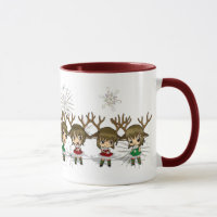 Cerfs communs tous de Chibi
