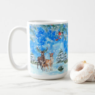 Mug Cerfs Et Robin Winter Wonderland
