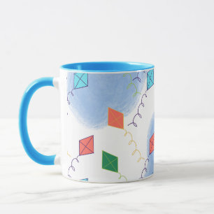 Mug Cerfs-volants fantaisistes motif ciel multicolore