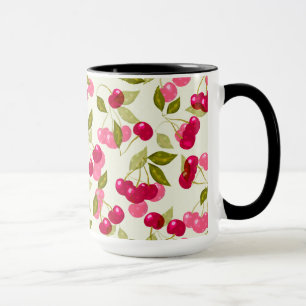 Mug Cerise rouge mûre .