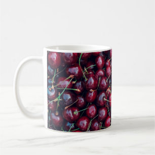 Mug Cerise sucrée gros haut de vue arrière - plan
