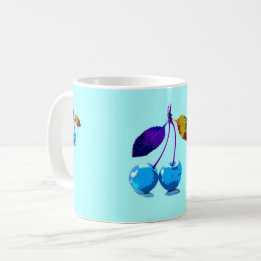 Mug Cerises bleues vives