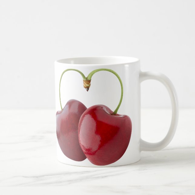 Mug Cerises en forme de coeur (Droite)