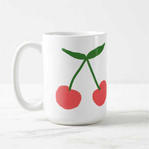 Mug Cerises Rouges Mignonnes Cadeau de Fruits Minimali