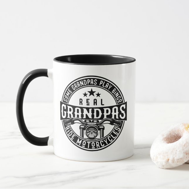 Mug Certains Grands-Pères Jouent au Bingo De Vrais Gra (Avec donut)