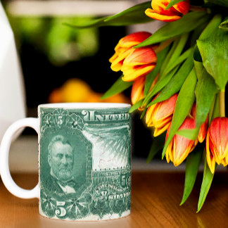 Mug Certificat Argent 5 $ - Note Verte 1896 - Son